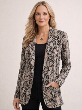 💕066💕 NWT JOSEPH RIBKOFF BEIGE/BLACK JACKET STYLE size 6